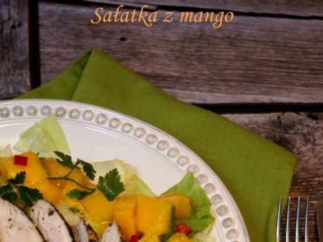 Przepis  sałatka z mango i kurczakiem przepis