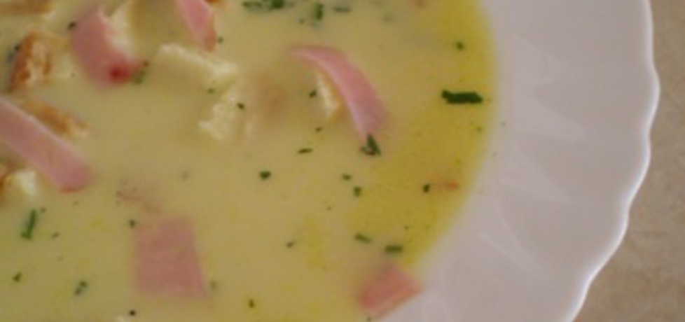 Zupa serowa z szynką i grzankami (autor: ilka86)