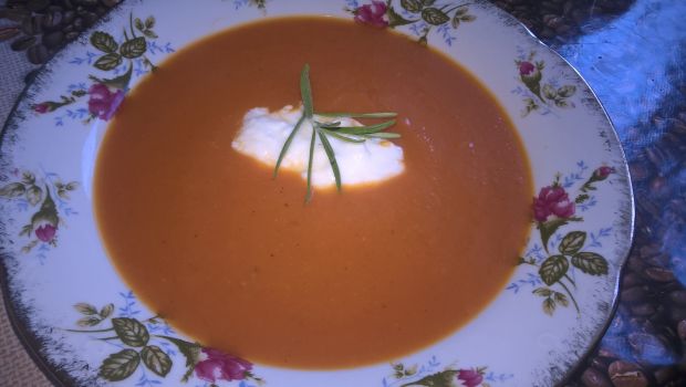 Przepis  zupa krem z dyni i pomidorów przepis