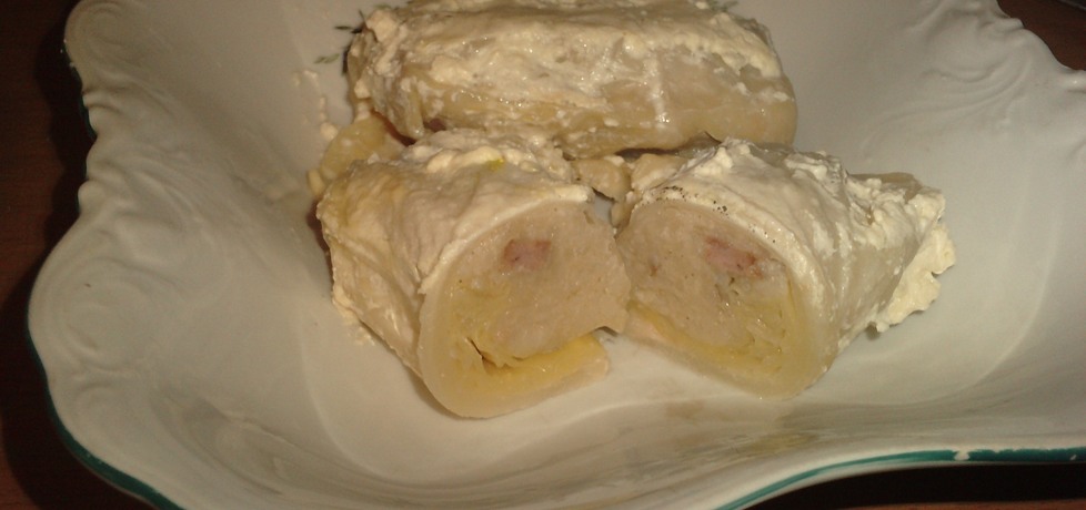 Gołąbki z ziemniakami zapiekane w śmietanie (autor: laila2786 ...