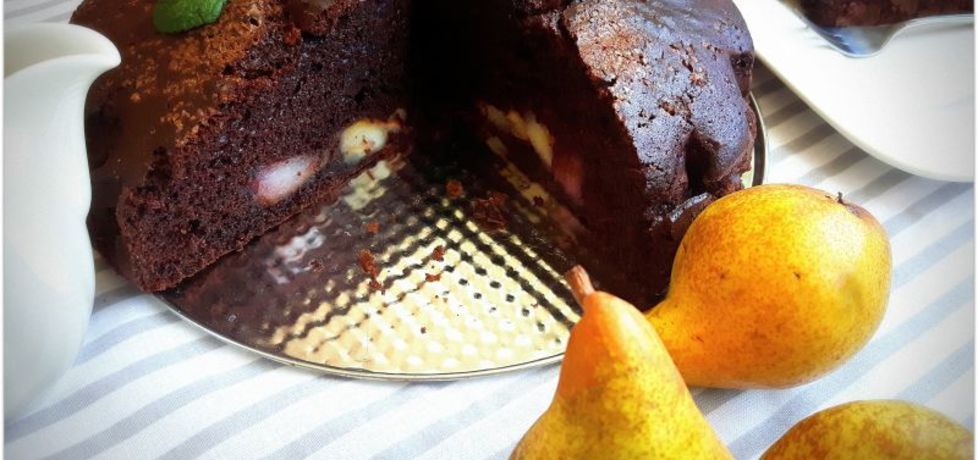 Ciasto mocno czekoladowe z gruszkami (autor: aniahania ...