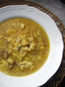 Česneková polévka, czeska zupa czosnkowa