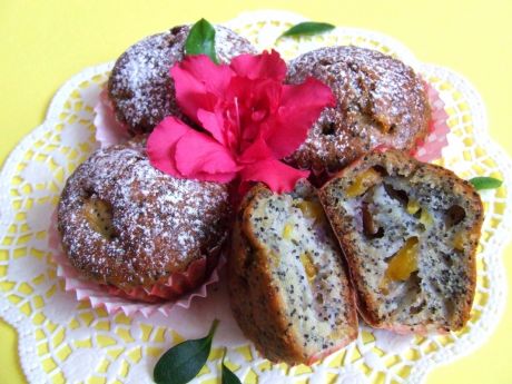Przepis  makowe muffinki z nektarynkami przepis