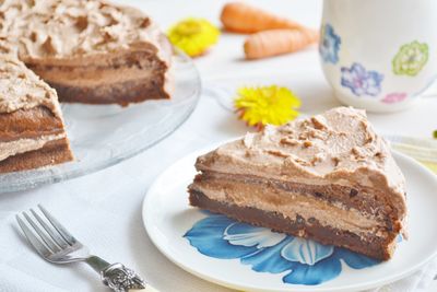 Ciasto marchewkowe z kremem czekoladowym
