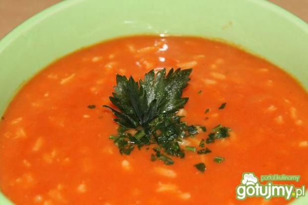 Przepis  zupa pomidorowa z ryżem 4 przepis