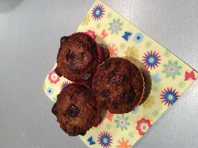 Muffiny lipowe z czekoladą