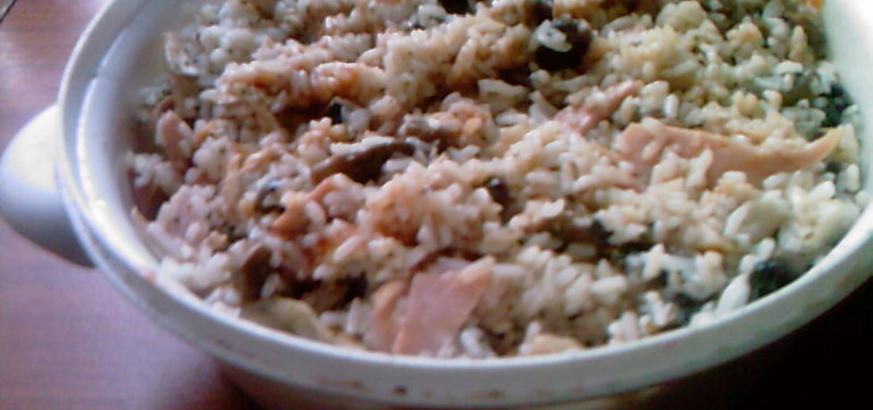 Zapiekanka ryżowa z pieczarkami i kurczakiem (autor: grazyna13 ...