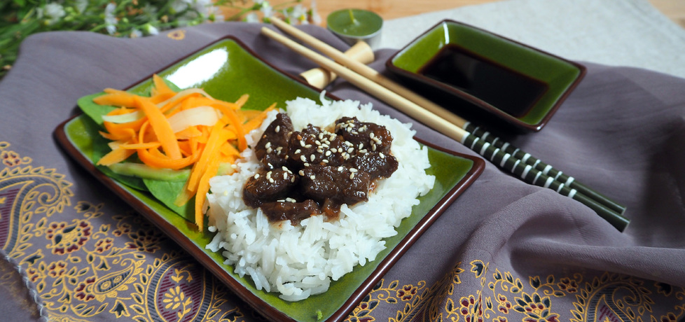 Wołowina po japońsku z ryżem (autor: aga3103)