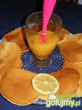 Przepis  pancakes with lemon curd przepis