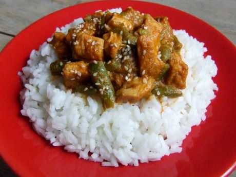 Przepis  curry z kurczaka z fasolką szparagową przepis