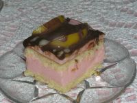 Przepis  ciasto z różową masa i brzoskwiniami przepis