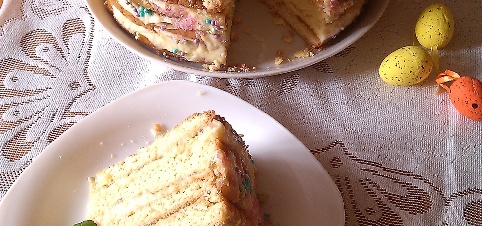 Wielkanocny tort napoleon. (autor: elapolo)