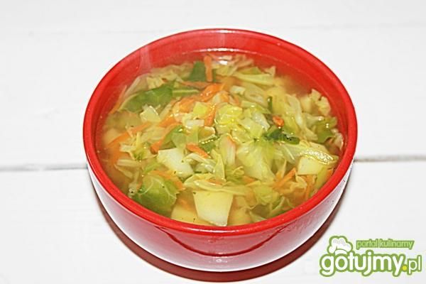 Przepis  zupa z młodych warzyw kapuściana przepis
