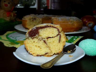 Babka piaskowa w dwóch kolorach