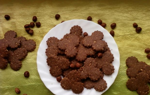 Przepis  kruche kakaowo orzechowe ciasteczka przepis