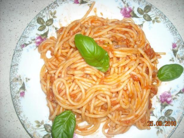 Przepis  spaghetti z tunczykiem przepis