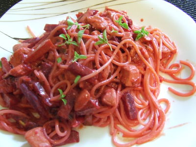 Spaghetti z warzywami na bogato