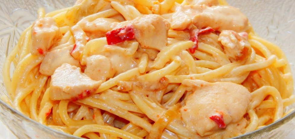 Spaghetti orientalne z kurczakiem i śmietanką (autor: habibi ...