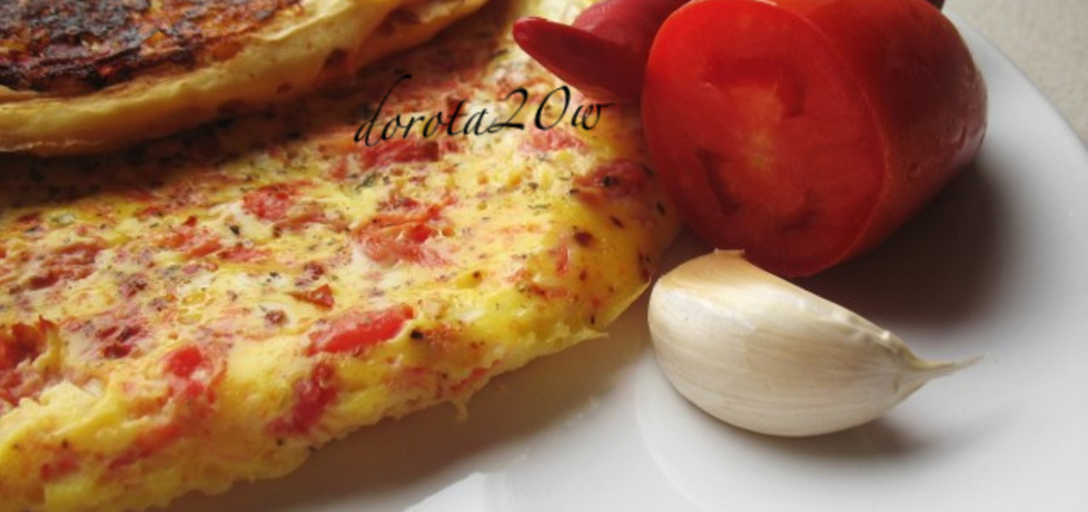 Omlet z pomidorami, czosnkiem i chilli (autor: dorota20w ...