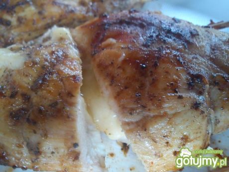 Przepis  kurczak z grilla nadziewany serem przepis