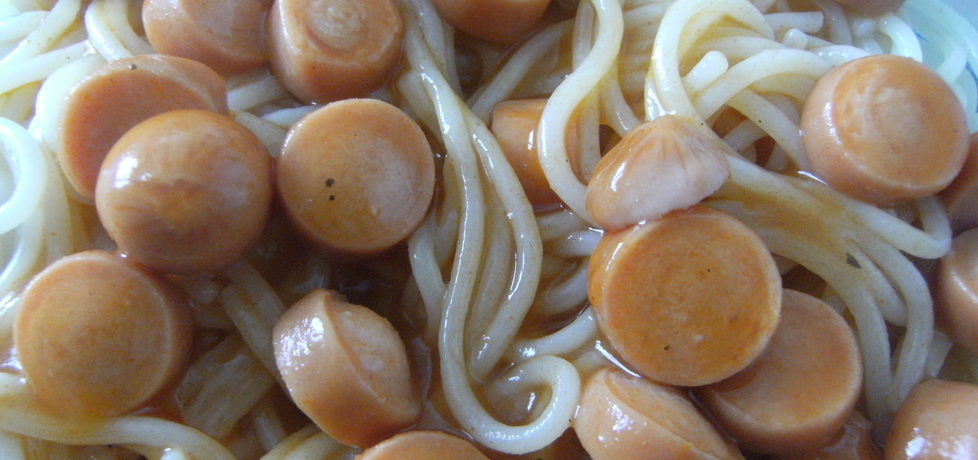 Spaghetti w sosie pomidorowym z parówkami (autor: djkatee ...