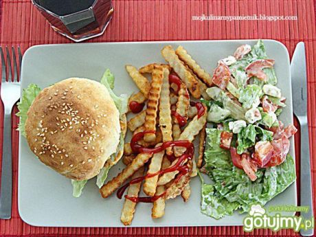 Przepis  amerykański obiad hamburgery i frytki przepis