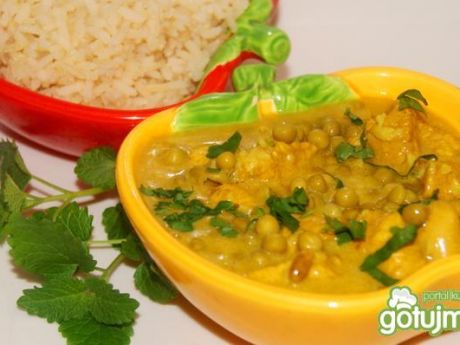 Przepis  kokosowe curry z groszkiem wg buni przepis