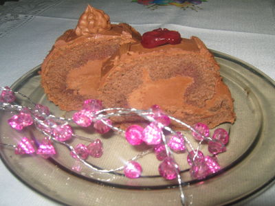 Rolada czekoladowa z wiśniówką