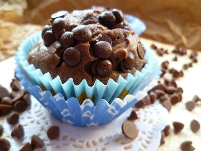 Muffinki czekoladowe z pastylkami