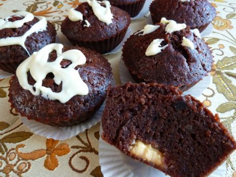 Przepis  kakaowe muffinki z niespodzianką przepis