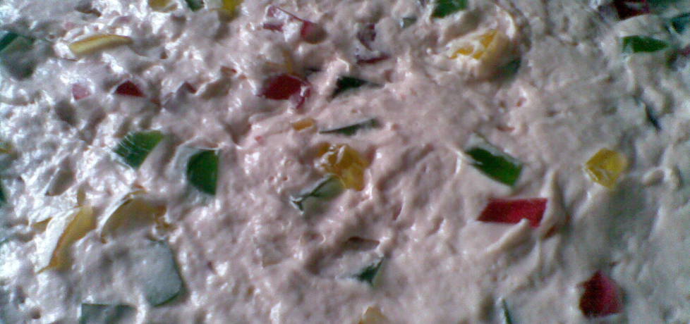 Torcik jogurtowy z kolorowymi galaretkami (autor: miroslawa4 ...
