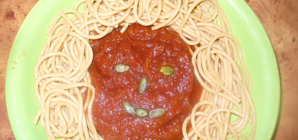 Spagetti pełne ziarno z sosem (autor: jagoda5913)