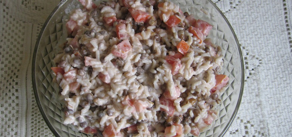 Sałatka z ryżem, soczewicą i łososiem (autor: ania321 ...