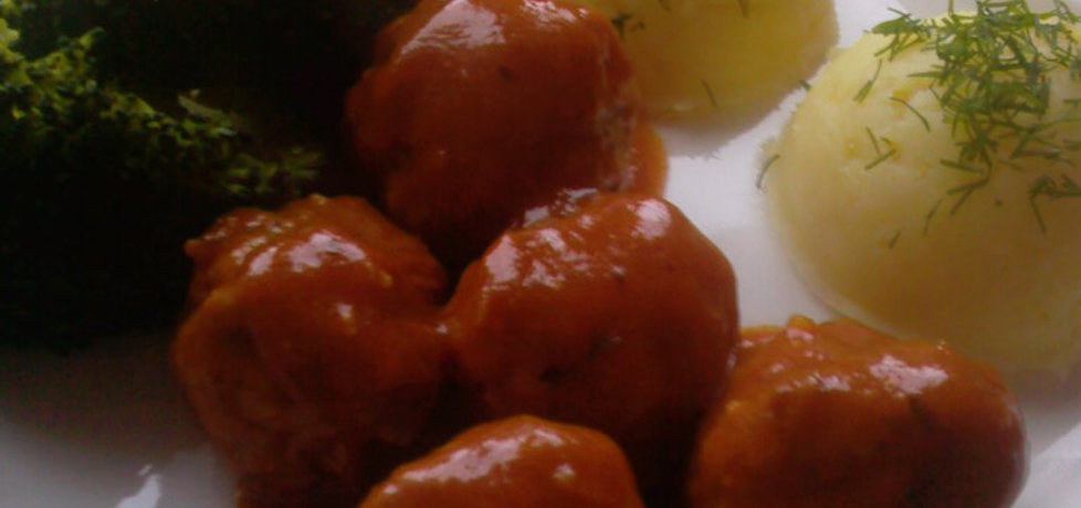 Frykadelki w sosie pomidorowym z brokułami (autor: mufinka79 ...