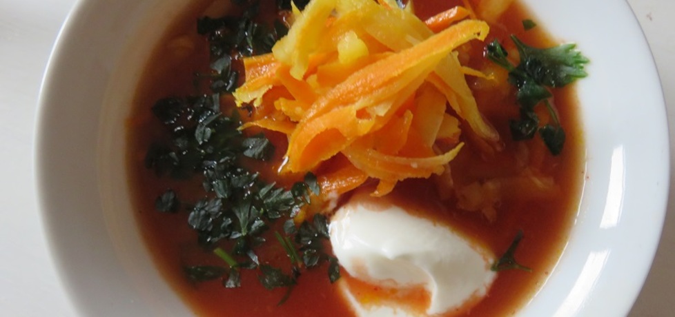 Zupa pomidorowa z pieczonymi warzywami (autor: magdow ...