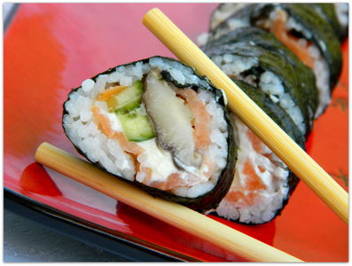 Rewelacyjne sushi maki z grzybami shitake