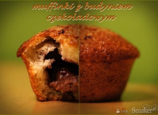 Muffinki z budyniem czekoladowym