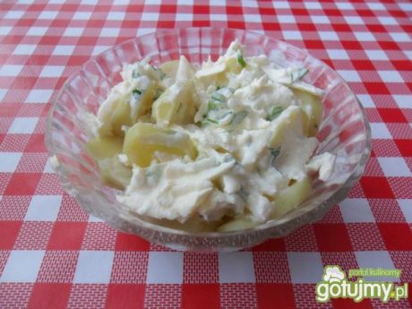 Przepis  sałatka z ziemniaków z jogurtem przepis