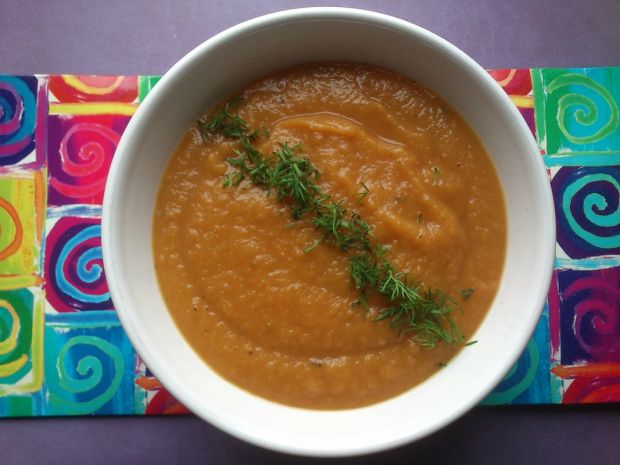 Przepis  zimowa zupa z pieczonych warzyw przepis