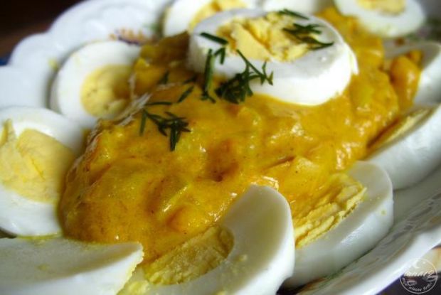 Przepis  jajka w sosie curry przepis