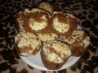 Muffiny kakaowe z masą serową
