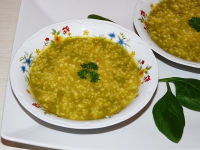 Zupa krem dyniowa ze szpinakiem