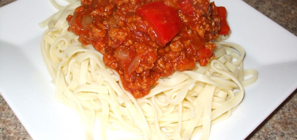 Spaghetti z papryk? na wst??kach (autor: olkaaa ...