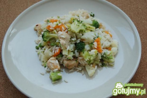 Przepis  ryż z warzywami i kurczakiem xooxoo przepis