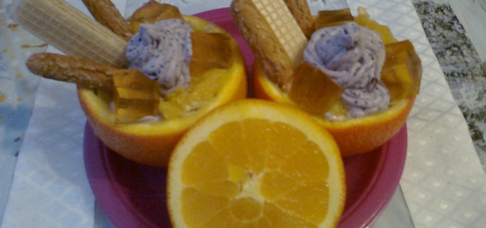 Deser w pomarańczach z nutą jagodową (autor: katarzyna59 ...
