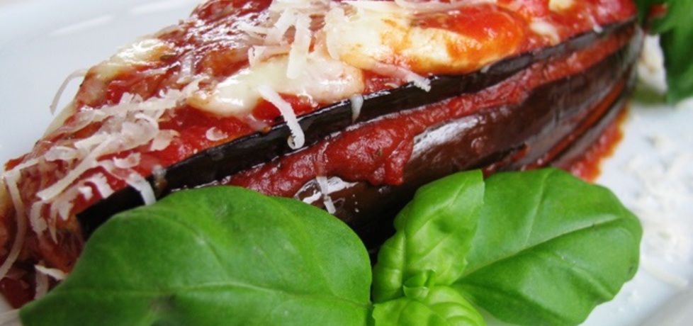 Bakłażan zapiekany z pomidorami, mozzarellą i parmezanem (autor ...