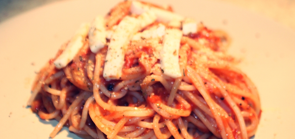 Spaghetti pomodoro z mozarellą (autor: aleksandra4 ...