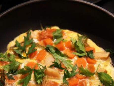 Przepis  omlet z warzywami z rosołu przepis