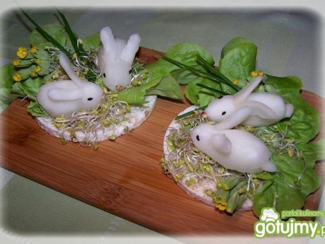 Przepis  króliczki na łące ryżowej przepis