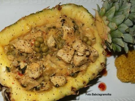 Przepis  curry drobiowe z ananasem wg buni : przepis